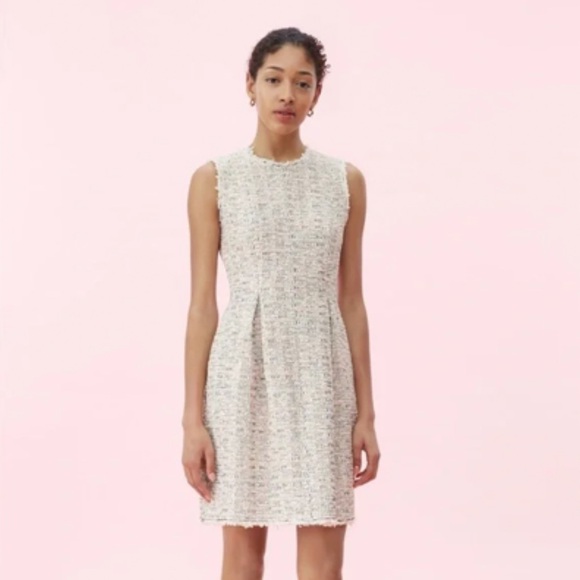Rebecca Taylor Dresses & Skirts - Rebecca Taylor Tweed Rainbow White Dress